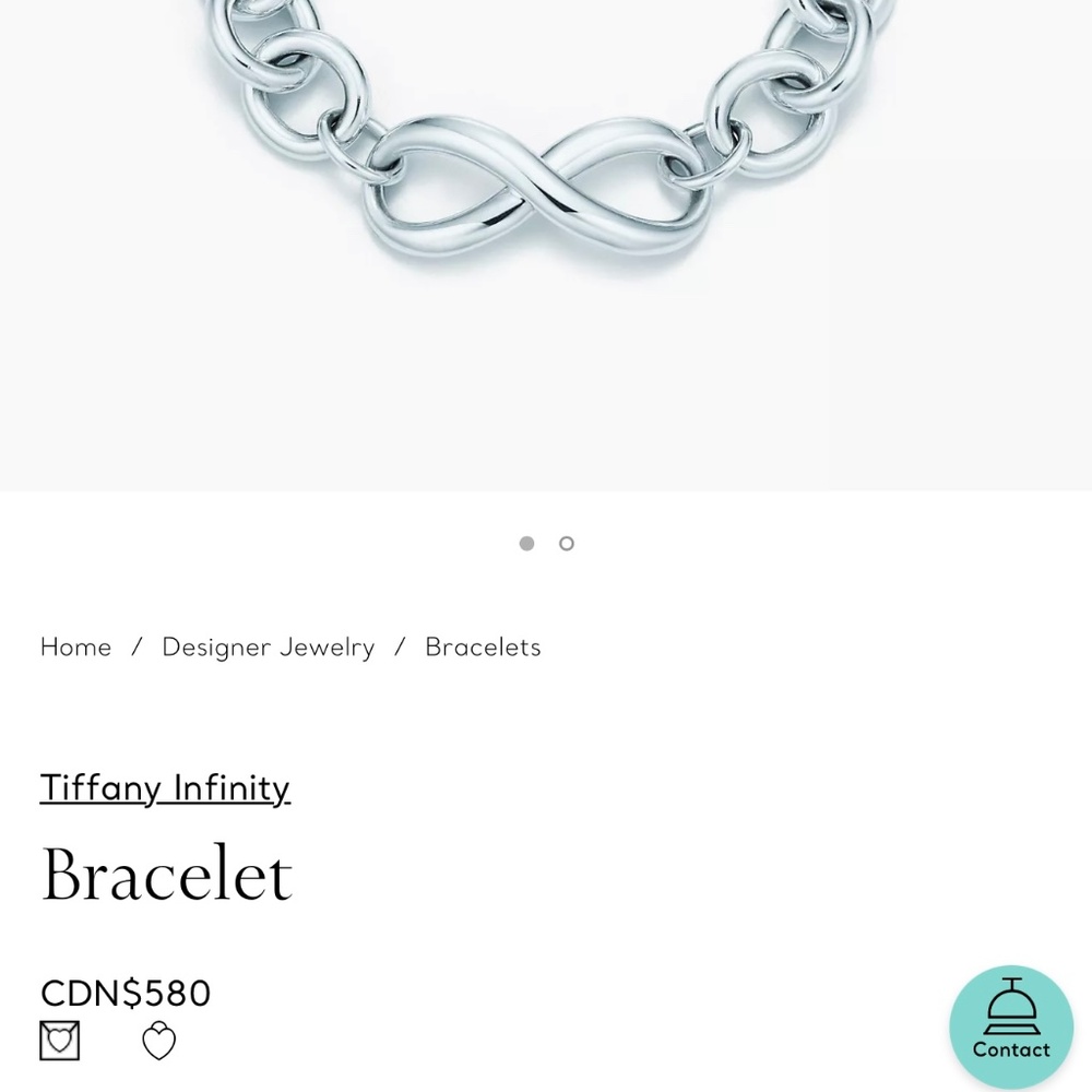 BRAND NEW !!!! Authentic Tiffany & Co Infinity Bracelet (7.5" Med) - Picture 2 of 14